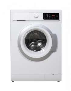 Washing machine isolated on the white background with clipping path.