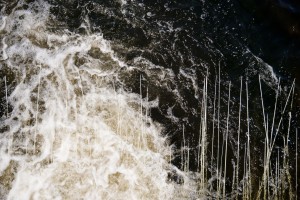 detail of a water cascade